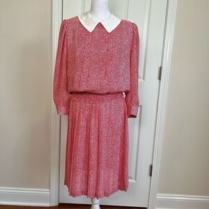 Vintage DIM THE LITES Petites . LONGOH PARIS NEW YORK. Red & White Polka Dot,